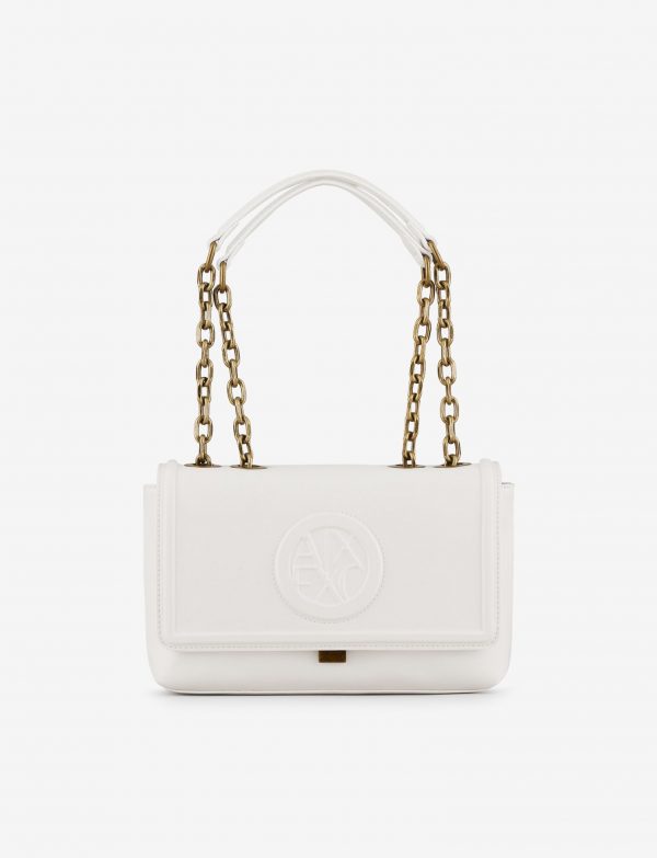 ARMANI EXCHANGE – Borsa Donna a Tracolla con Brand Logo Bianco