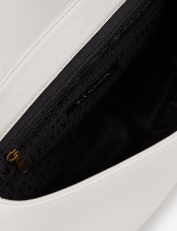 ARMANI EXCHANGE – Borsa Donna a Tracolla con Brand Logo Bianco