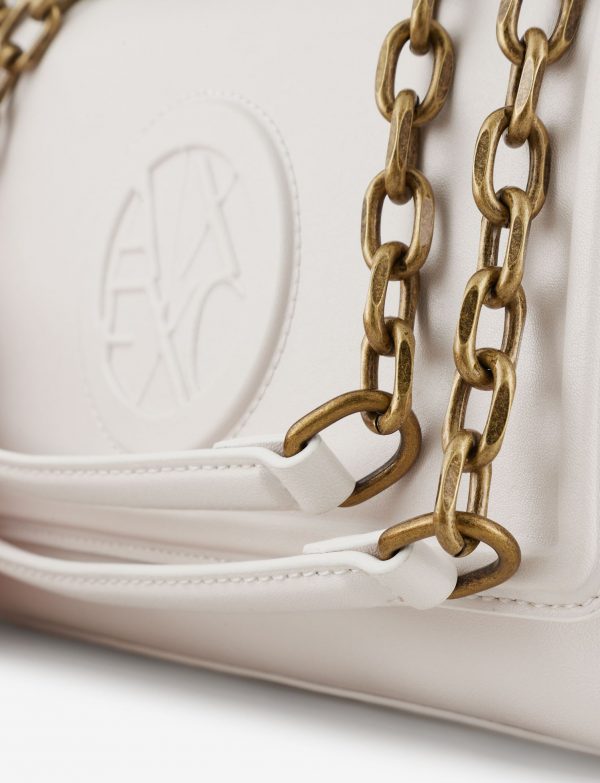 ARMANI EXCHANGE – Borsa Donna a Tracolla con Brand Logo Bianco