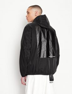 ARMANI EXCHANGE – Blouson in Nylon Light con Cappuccio Nero