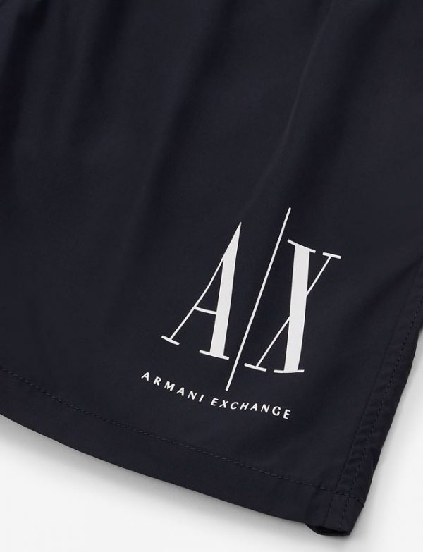 ARMANI EXCHANGE – Costume Uomo Boxer Mare con Logo a Contrasto Blue Navy