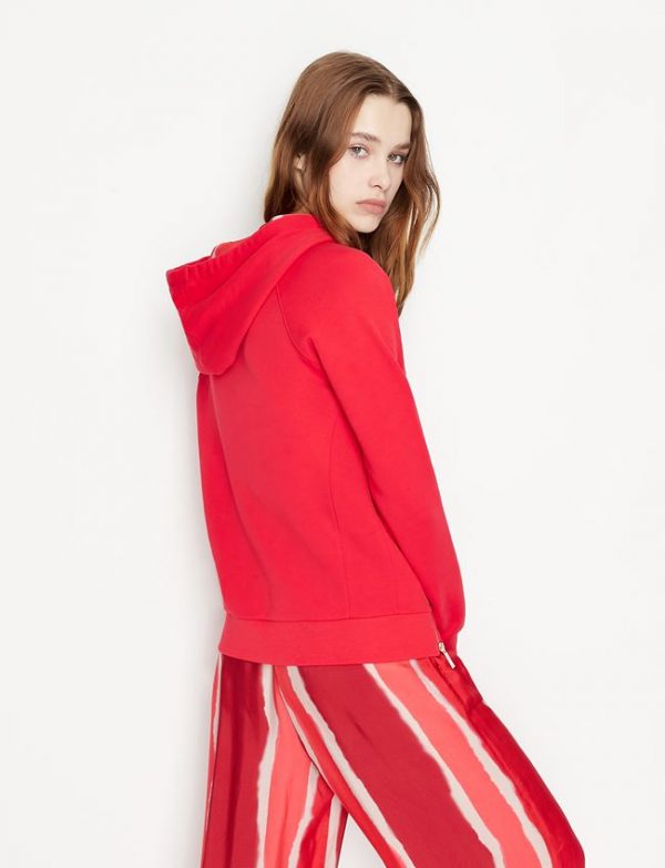 ARMANI EXCHANGE – Felpa Donna con Cappuccio in Cotone Organico Magma