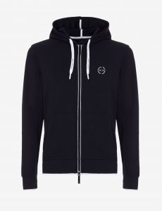 ARMANI EXCHANGE – Felpa Uomo con Zip e Cappuccio Blue Navy