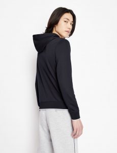ARMANI EXCHANGE – Felpa Uomo con Zip e Cappuccio Blue Navy