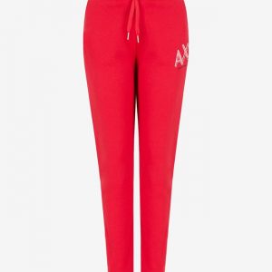 ARMANI EXCHANGE- Pantaloni sportivi in felpa di cotone organico ROSSO