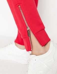 ARMANI EXCHANGE- Pantaloni sportivi in felpa di cotone organico ROSSO