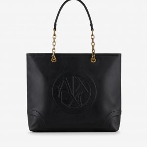 ARMANI EXCHANGE – Borsa Donna Tote con Brand Logo Nero