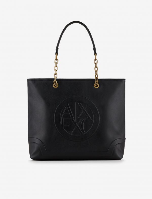 ARMANI EXCHANGE – Borsa Donna Tote con Brand Logo Nero
