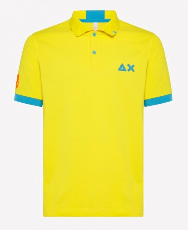 SUN68-Polo UOMO LOGO FLUO EL. GIALLO