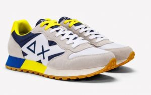SUN68-Scarpe UOMO JAKI TRICOLORS BIANCO/NAVY BLUE