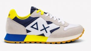 SUN68-Scarpe UOMO JAKI TRICOLORS BIANCO/NAVY BLUE