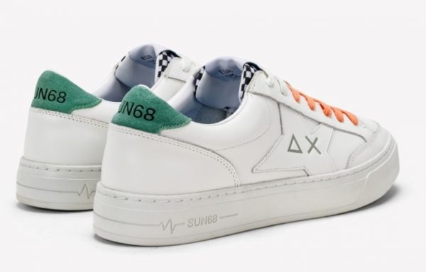 SUN68-Scarpe UOMO SKATE BIANCO / VERDE SALVIA