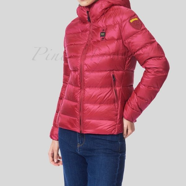 BLAUER-GIUBBINO DONNA CON CAPPUCCIO EMMA FUXIA