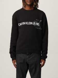 CALVIN KLEIN – Felpa Uomo Girocollo Nero
