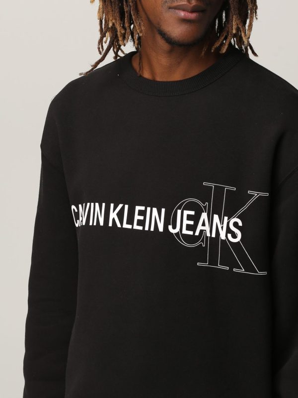 CALVIN KLEIN – Felpa Uomo Girocollo Nero
