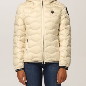 BLAUER-PIUMINO DONNA A ONDE CON CAPPUCCIO MONICA BIANCO