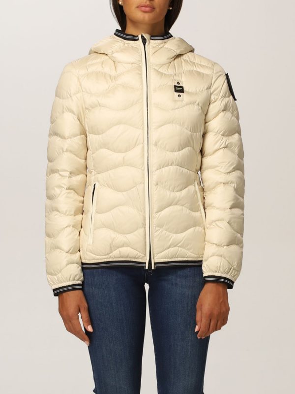 BLAUER-PIUMINO DONNA A ONDE CON CAPPUCCIO MONICA BIANCO