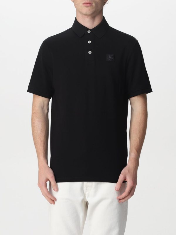 BLAUER-POLO IN PIQUET DI COTONE Nera