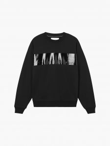 CALVIN KLEIN-Felpa CON LOGO LUCIDO DAL TAGLIO RILASSATO NERO
