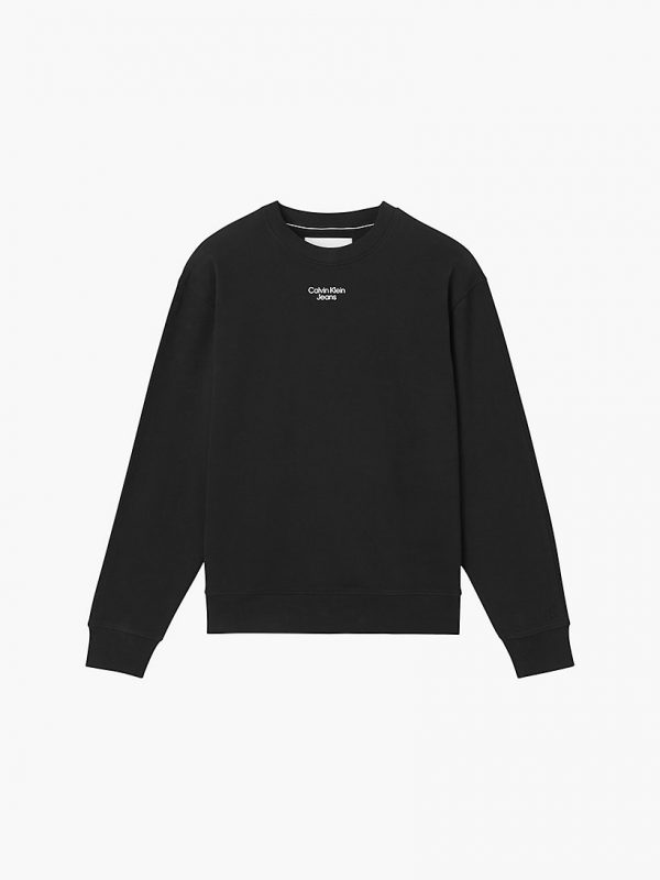 CALVIN KLEIN-Felpa DAL TAGLIO RILASSATO NERO