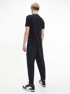 CALVIN KLEIN-T-SHIRT UOMO SLIM IN COTONE BIOLOGICO CON LOGO Nera
