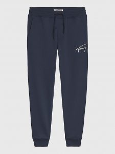 TOMMY HILFIGER-JOGGERS SLIM FIT FELPATI CON FIRMA Blu