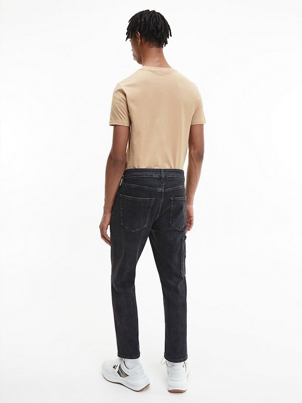 CALVIN KLEIN-T-shirt Uomo Slim In Cotone Biologico Con Logo Beige