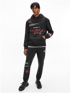 CALVIN KLEIN – Felpa Uomo con Cappuccio Multi in Cotone Biologico