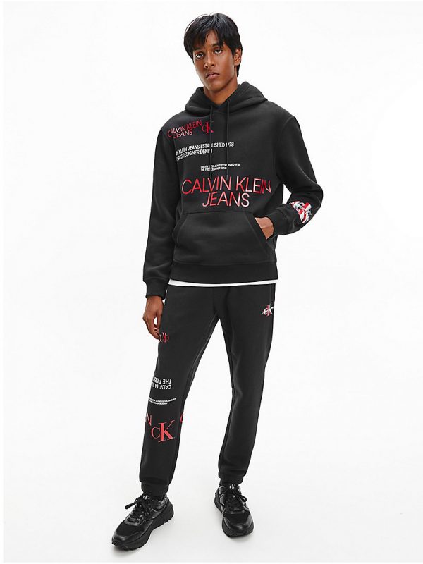 CALVIN KLEIN – Felpa Uomo con Cappuccio Multi in Cotone Biologico