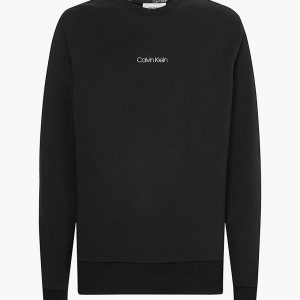 CALVIN KLEIN – Felpa Girocollo Uomo in Cotone Biologico Nera