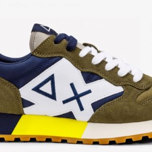 SUN 68 – Scarpe Uomo Jaki Tricolors Militare/Navy Blue