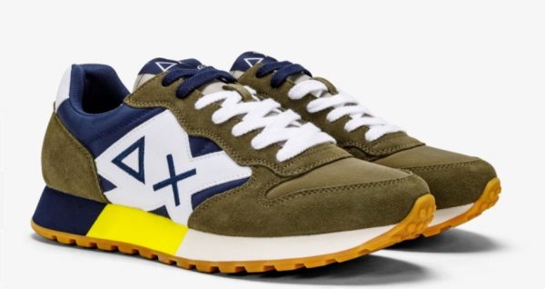 SUN 68 – Scarpe Uomo Jaki Tricolors Militare/Navy Blue