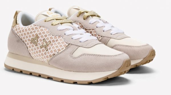 SUN68-Scarpe ALLY BIG MESH BIANCO PANNA