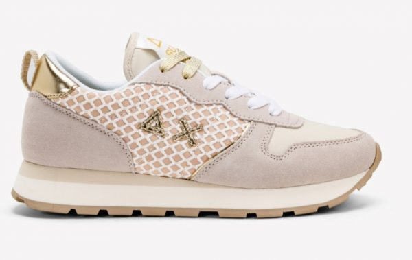 SUN68-Scarpe ALLY BIG MESH BIANCO PANNA