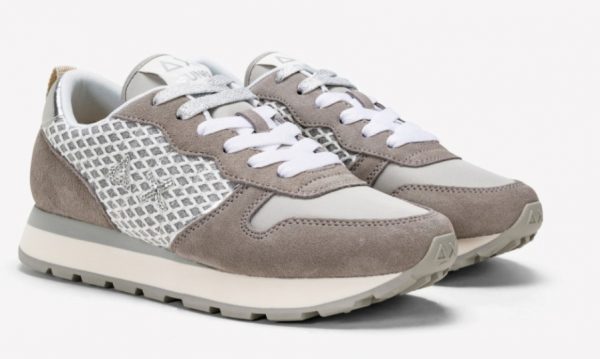 SUN68-Scarpe ALLY BIG MESH GRIGIO CHIARO