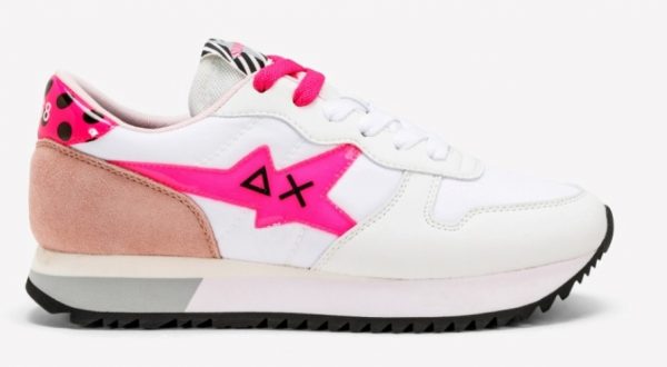 SUN68 – Scarpe Donna Stargirl Back Pois Bianco/Fuxia