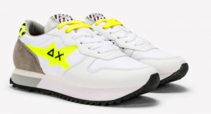 SUN68 – Scarpe Donna Stargirls Back Pois Bianco/Giallo