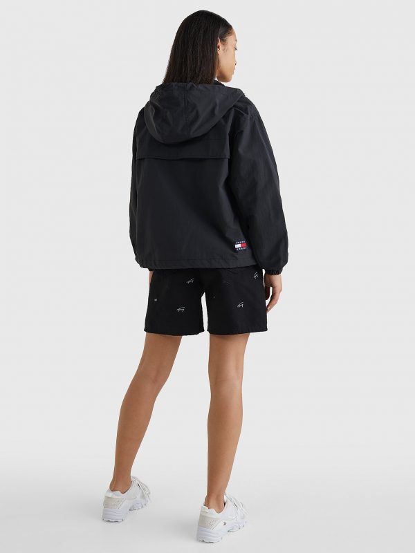 TOMMY HILFIGER-GIACCA A VENTO CON CAPPUCCIO Nera