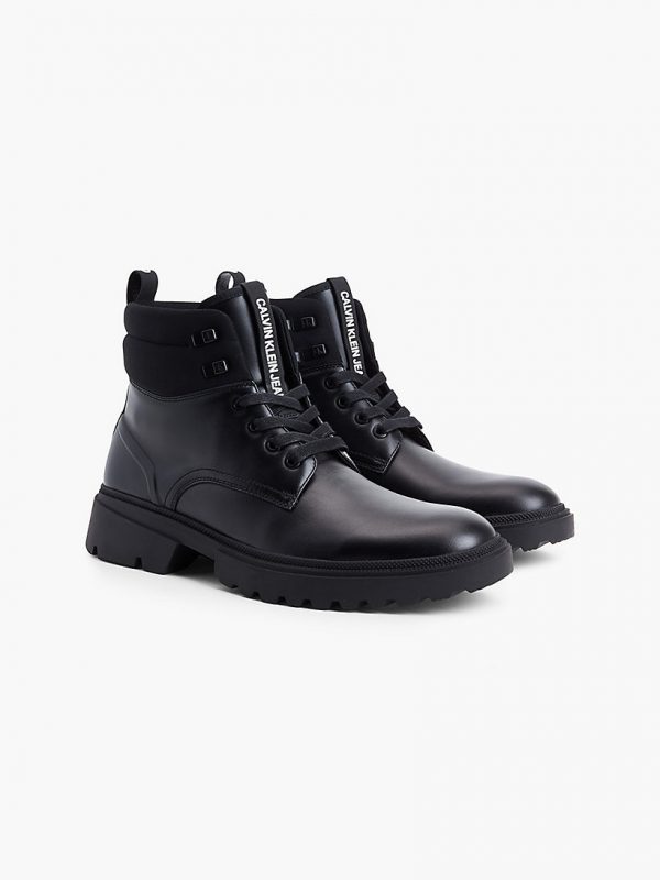 CALVIN KLEIN-STIVALI CON TACCO IN PELLE