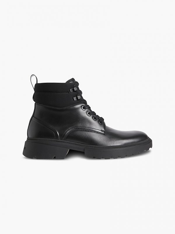 CALVIN KLEIN-STIVALI CON TACCO IN PELLE