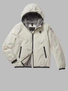 BLAUER-PIUMINO DONNA LISCIO INTERNO IN PELLICCIA ECO AMBER-Calce