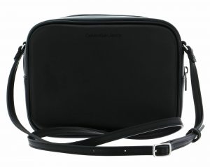 CALVIN KLEIN – Borsa Unisex a Tracolla con Logo Scolpito Nero