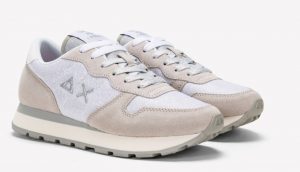 SUN68- Scarpe ALLY GLITTER MESH BIANCO