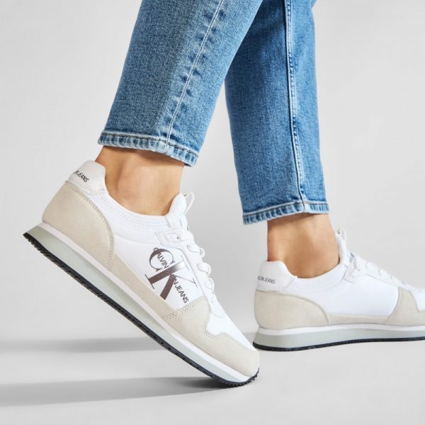 CALVIN KLEIN – Scarpe Uomo in Camoscio Bianco