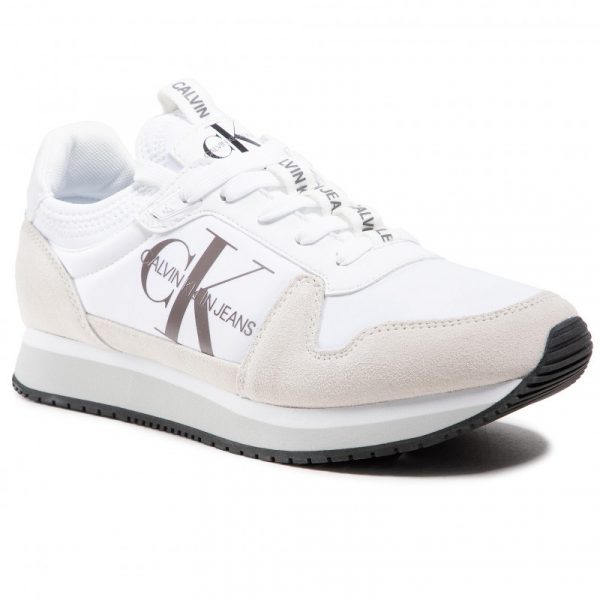 CALVIN KLEIN – Scarpe Uomo in Camoscio Bianco