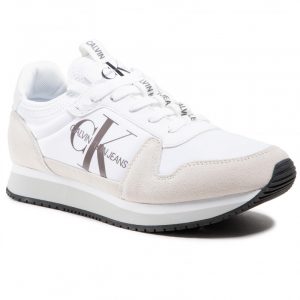 CALVIN KLEIN – Scarpe Uomo in Camoscio Bianco