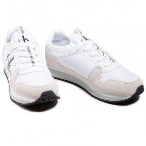 CALVIN KLEIN – Scarpe Uomo in Camoscio Bianco