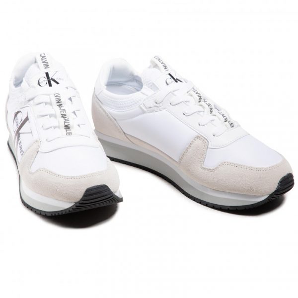 CALVIN KLEIN – Scarpe Uomo in Camoscio Bianco