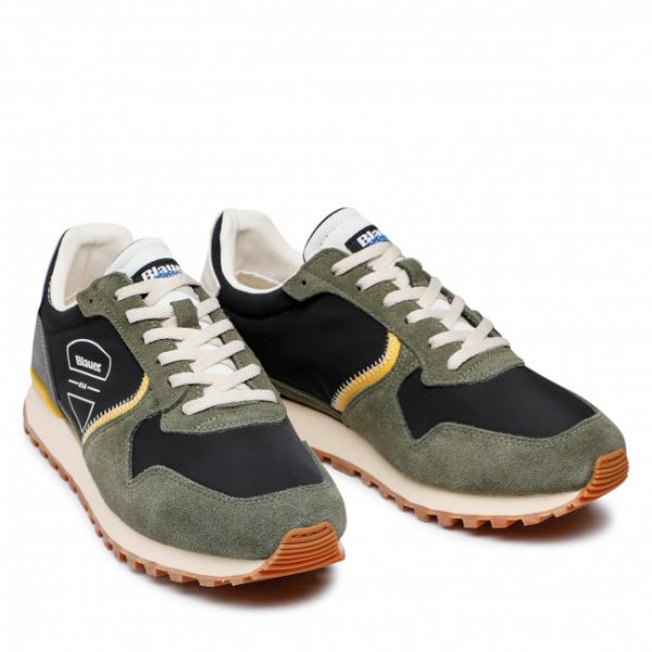 BLAUER – SCARPE UOMO DIXON01 NERO/VERDE