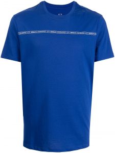 ARMANI EXCHANGE-T-shirt slim fit in cotone BLUE